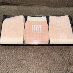Frye boot socks Pink and cream set